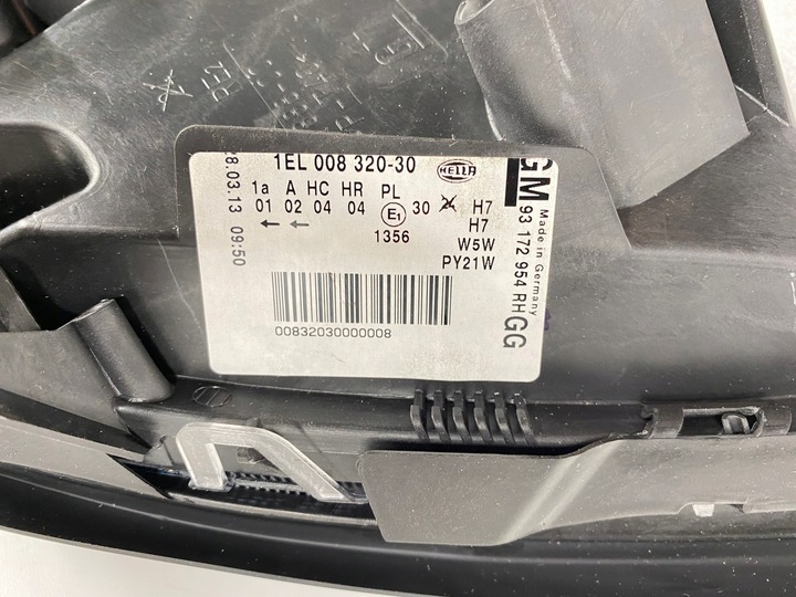 фото №11, Нова aso hella лампа права передня перед h7 opel signum 03-09