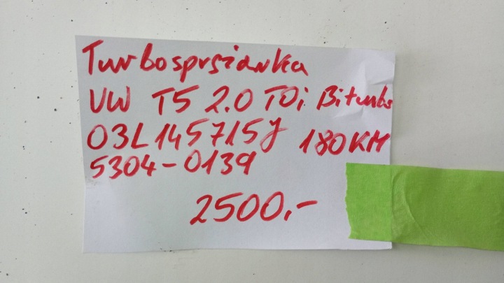 фото №13, Турбокомпресор vw t5 2,0 tdi biturbo 180km 03l145719j 5304-0139