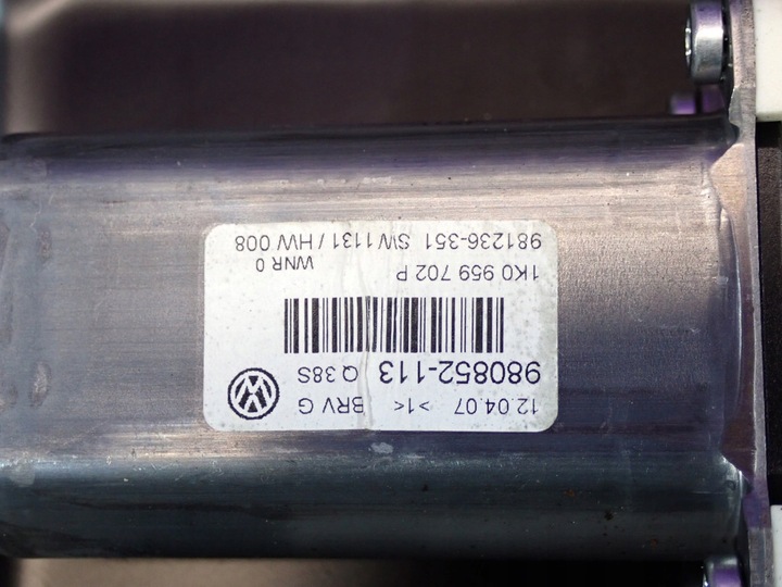 фото №13, Vw passat b6 sedan 05-10 підйомник вікна перед правий 3c1837756l 1k0959702p