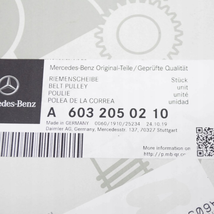 фото №7, Mercedes-benz e w210 шків насоса гідропідсилювача основний  a6032050210 оригінальні