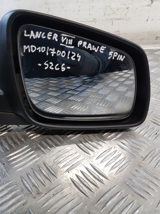 фото №11, Дзеркало праві 5pin 7632a09308 mitsubishi lancer viii код фарби: w37a eu