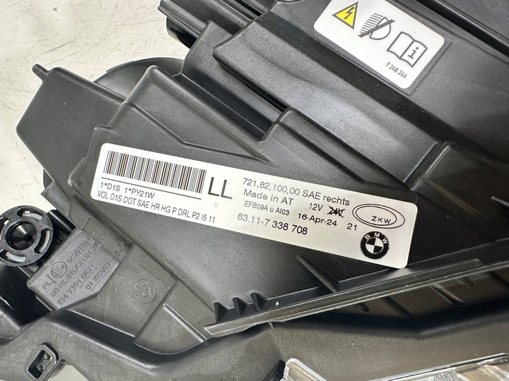 фото №9, Лампа правая перед bmw 3 f30 ксенон новая оригинал 63117338708