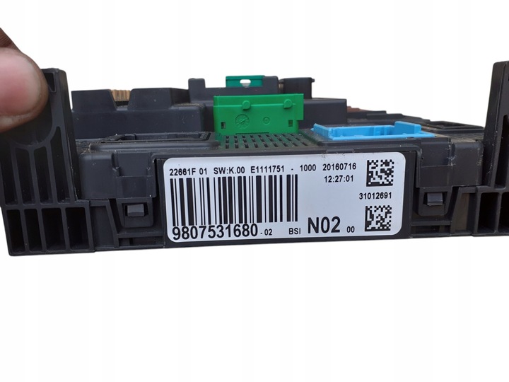 фото №8, Peugeot 208 i 1.2 vti набор стартовый компьютер блок управления модуль bsi замок зажигания