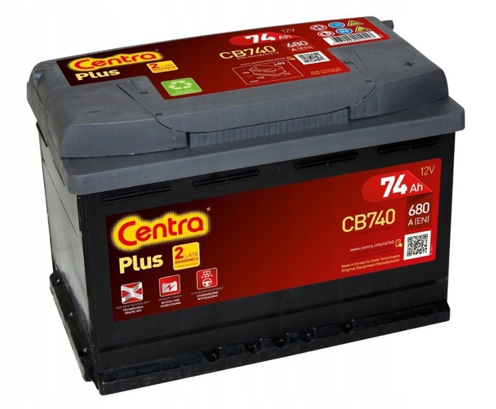 АКУМУЛЯТОР CENTRA PLUS 74AH/680A 74 AH