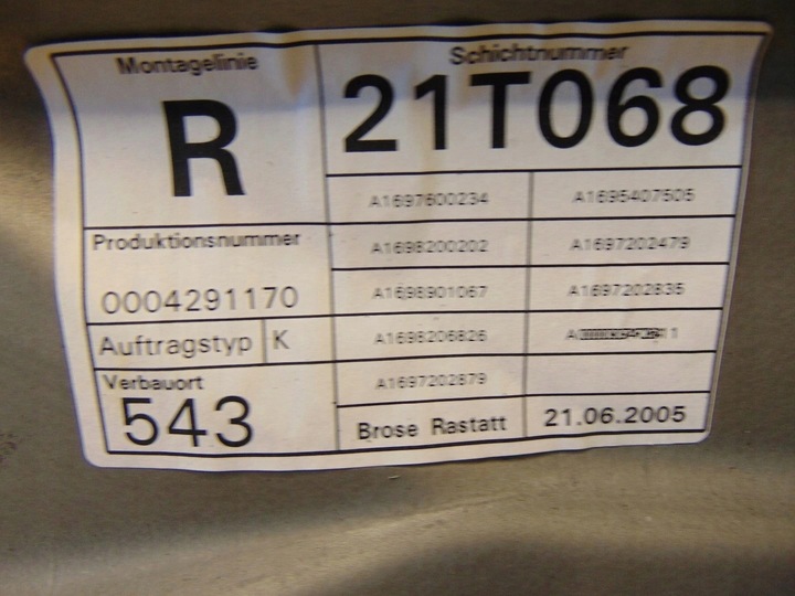 фото №5, Механизм стёкла правый перед mercedes w245 европа