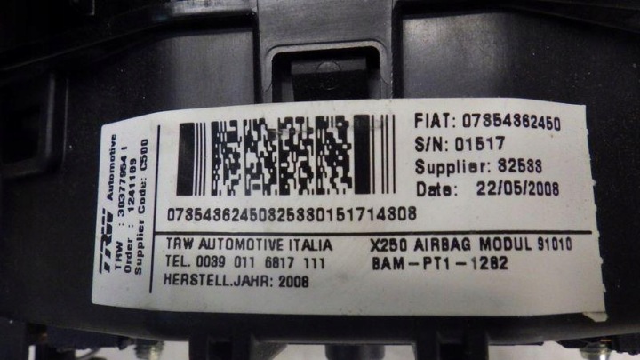 фото №8, Подушка подушка водителя citroen jumper ii 07354362450