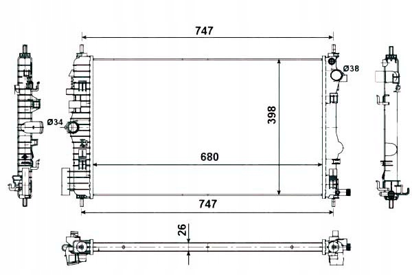фото №2, Nrf радіаторів opel insignia 2,0 2,8 08- nrf