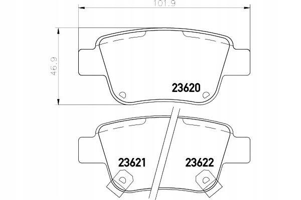 фото №9, Тормозная колодка тормозной kpl. зад toyota avensis, corolla verso, previa iii