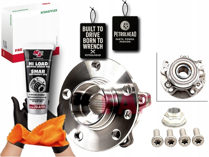 фото №1, Набор подшипник колёса з ступица перед alfa romeo giulia #petrolhead pro+ kit7