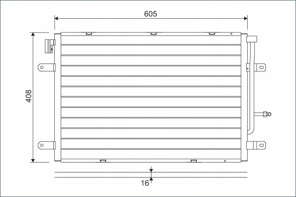 фото №1, Конденсатор кондиціонера vw a4 04- val818190