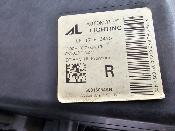 фото №15, Dodge ram v limited 19- лампа левый правые перед динамический afs би-led usa