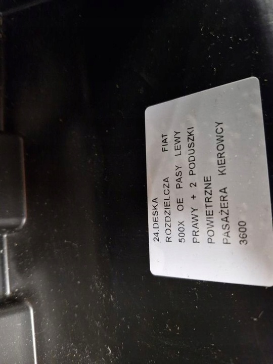 фото №7, Fiat 500x панель роздавальна оригінальний номер ремені лівий правий + 2 подушка безпеки пасажира водія