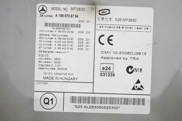 фото №8, Радиопроигрыватель радио mercedes w169 a1698705794