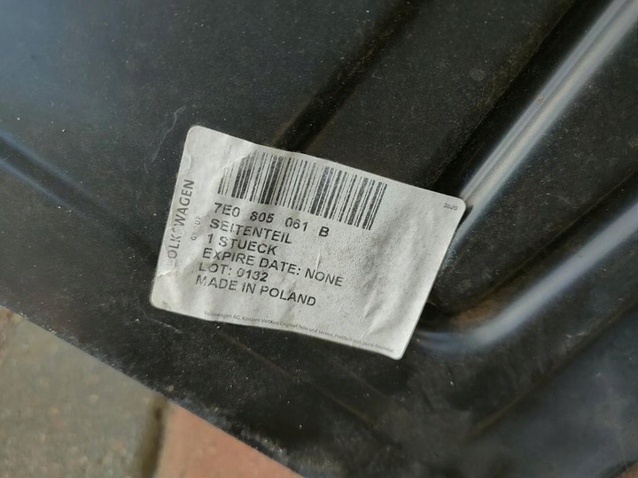 фото №2, Стойка порог обшивка vw t5/t6 7e0 внутренние левая новое оригинал