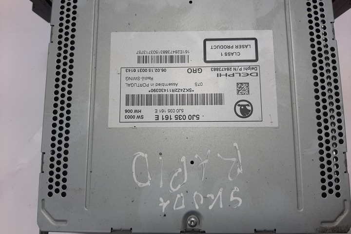 фото №8, Радіо bez навігації skoda rapid nh3 5j0035161e 1.6l дизель 66kw 2013