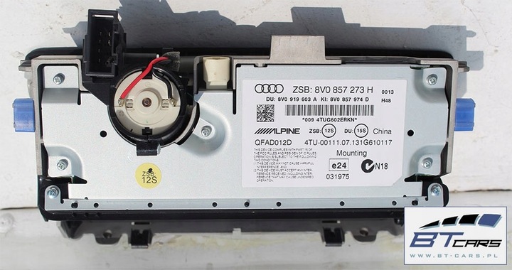 фото №11, Audi a3 набор mmi панель + монитор + считыватель mib 8v0919614q 8v0919603a 8v00