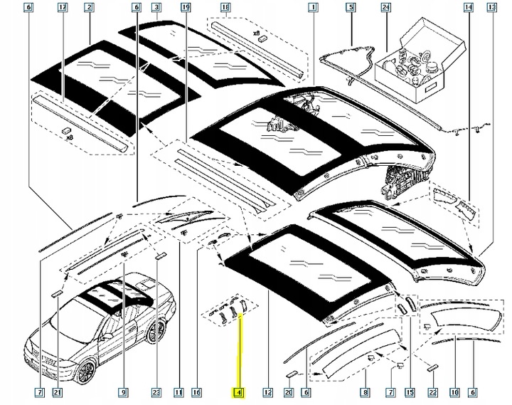 фото №9, Кронштейни дах renault megane ii оригінальний номер 7701475401