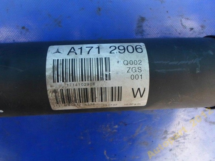 фото №2, Wał привідний mercedes slk w171 1.8 08r автомат