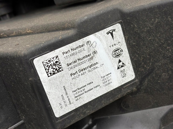 фото №9, Tesla модель y лампа права ліва перед ідеал повний led 2024r. 1514952 1514953