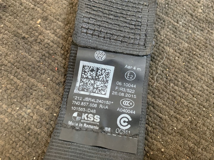 фото №15, Seat alhambra ii 7n vw sharan ремені зад задні комплект 2 ряд оригінал європа