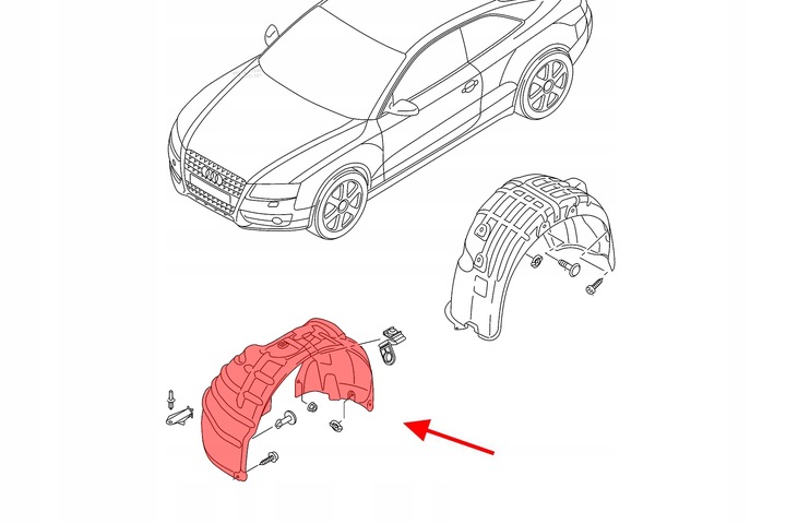 фото №13, Audi a5 b8 cabrio 09-17 подкрылок левая 8t0821171d