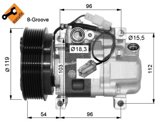 фото №10, Компресор кондиціонера nrf do mazda 3, 6 2.0d/2.2d 08.07-09.14