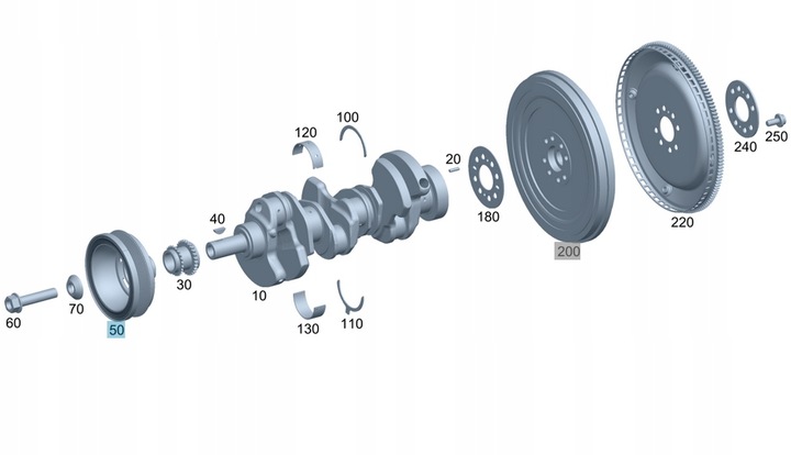 фото №1, Оригінальні колесо пасове вала mercedes-benz om276