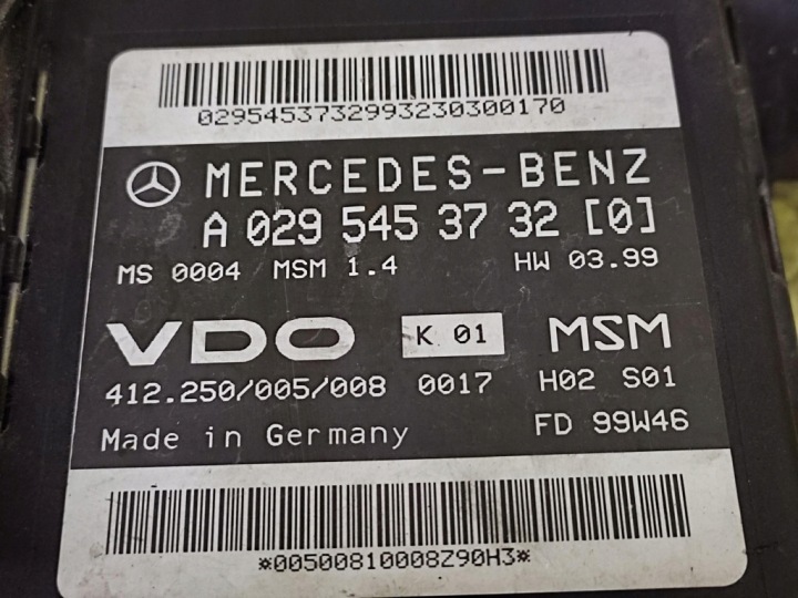 фото №11, Mercedes a-klasa блок керування двигуном (ecu) a0295453732