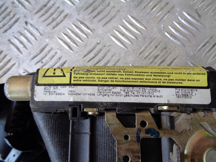 фото №5, Pas безпеки праві перед 3d fiat stilo 01-