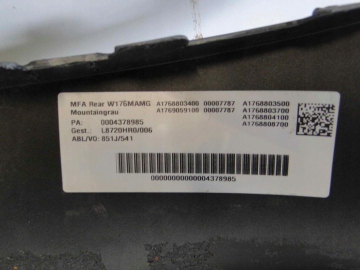 фото №11, Mercedes a клас w176 176 бампер задній amg pts