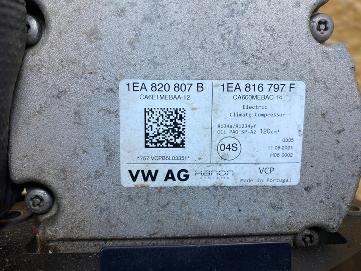 фото №11, Компрессор компрессор насос кондиционера vw id.3 id.4 1ea820807b 1ea816797f