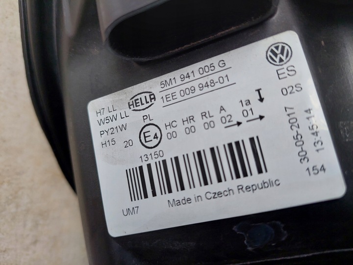 фото №7, Лампа - лівий перед - vw golf vi 6 - plus - 5m1