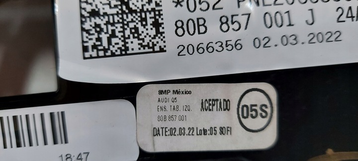 фото №9, Audi q5 ii 80a 80b sq5 рестайлінг консоль капот оригінал head-up 80b857001