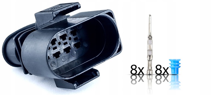 фото №1, Штекер разъём vag vw гнездо webasco 3a0973834 hydronic вебасто 8 контактов