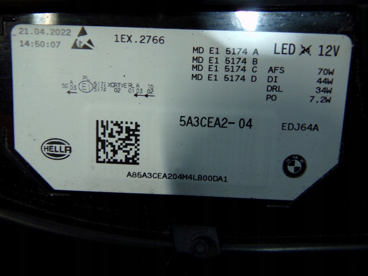 фото №16, Bmw ix i20 фара передня комплект права ліва laser 5a3cea1 5a3cea2