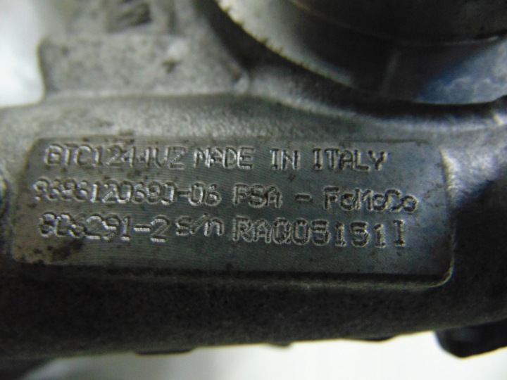 фото №5, Turbosprężarka citroen peugeot 1.6 hdi 9696120680