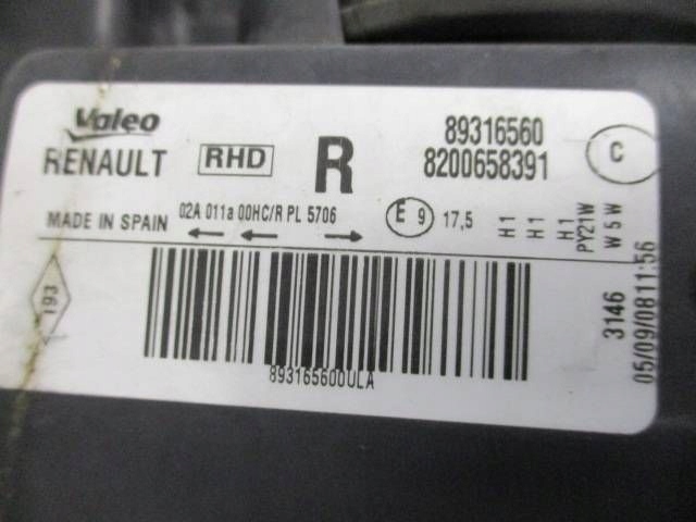 фото №13, Renault modus рестайлинг 2008-2012 правая фара передняя