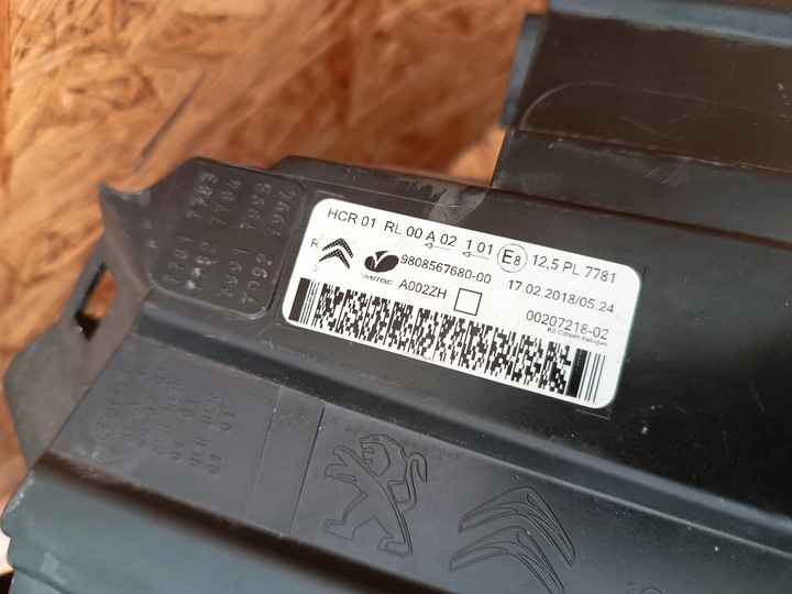 фото №9, Citroen jumpy iii фара лампа правая перед передняя 9808567680-00