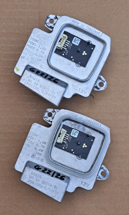 фото №7, Bmw g22 g26 модуль led (блок керування фарою, led драйвер) 3 діоди 23072-3l 23117-3l 2,3
