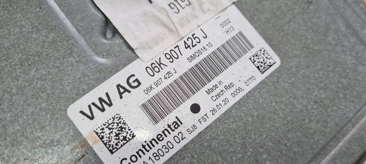 фото №11, Q3 83a компьютер блок управления двигателя 2.0 tfsi 06k907425j vw audi