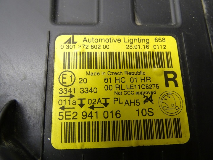 фото №10, Лампа фара права правий перед передня skoda octavia ii рестайлінг 5e2941016