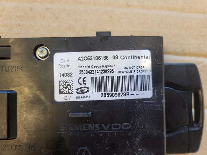 фото №8, Набор стартовый компьютер карта renault zoe 5am450