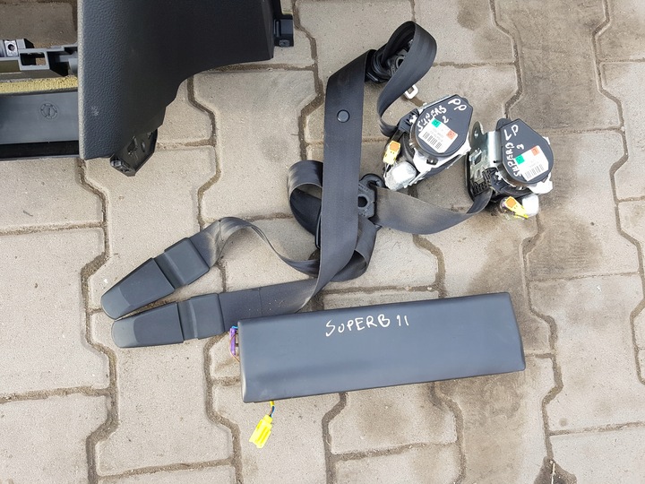 фото №6, Skoda superb 2 ii 08-12r панель раздаточная консоль ремни подушки подушка безопасности