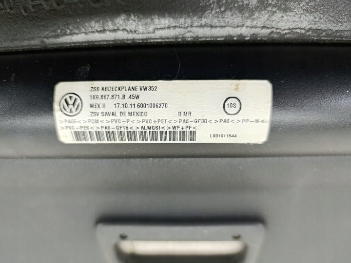фото №8, Ролета багажника vw golf vi 1k9867871b универсал