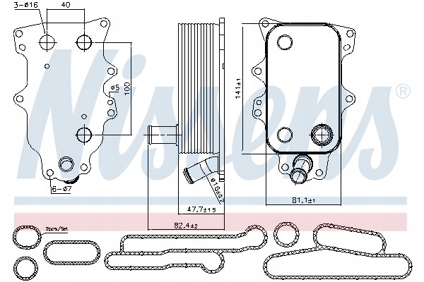 фото №16, Радіаторів масла nissens 90737 bk3q6b624ca ford