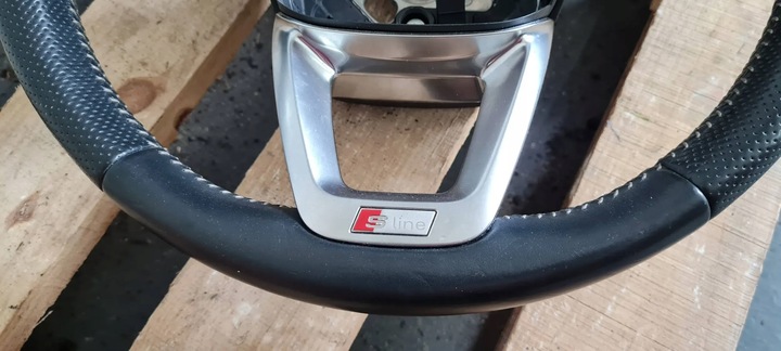 фото №13, Q7 4m ii руль кожа кожаный лепестки sline 4m0419091d