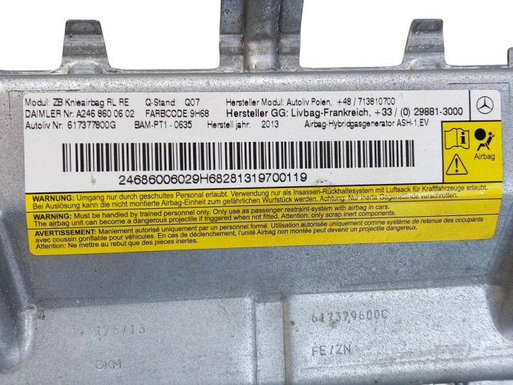 фото №6, Mercedes b klasa w246 подушка коленная подушка a2468600602