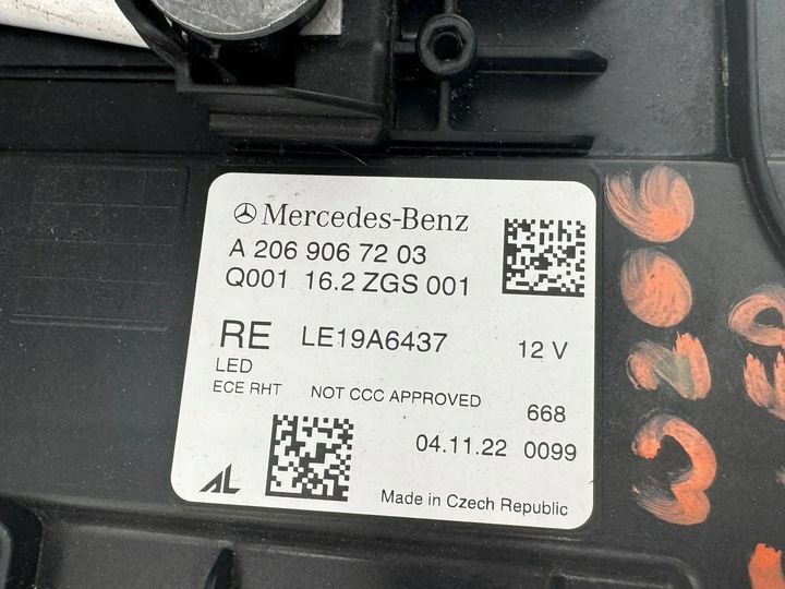 фото №9, Mercedes c класс w206 лампа правая перед передняя a2069067203