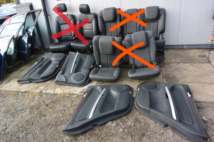 фото №1, Обшивки обивка дверь комплект mercedes gl x164 рестайлинг кожа европа usa