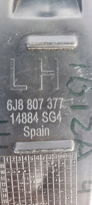 фото №9, Seat ibiza iv ковзун бампера зад лівий bydgoszcz 6j8807377